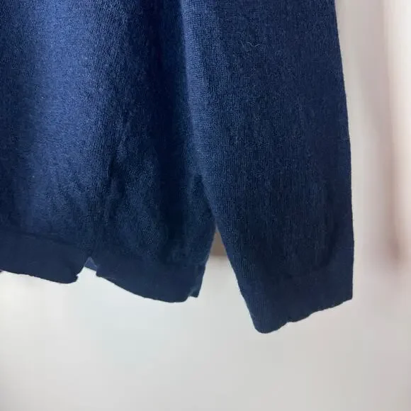 M.PENNER For Men HOUSTON Pullover Virgin Wool Sweater Blue Made in Italy